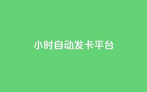24小时自动发卡平台 - 全天候自动发卡系统的便捷解决方案! 第1张 24小时自动发卡平台 - 全天候自动发卡系统的便捷解决方案! 第1张