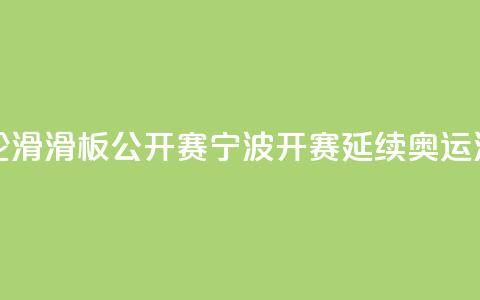 中国轮滑(滑板)公开赛宁波开赛 延续奥运滑板热 第1张 中国轮滑(滑板)公开赛宁波开赛 延续奥运滑板热 第1张
